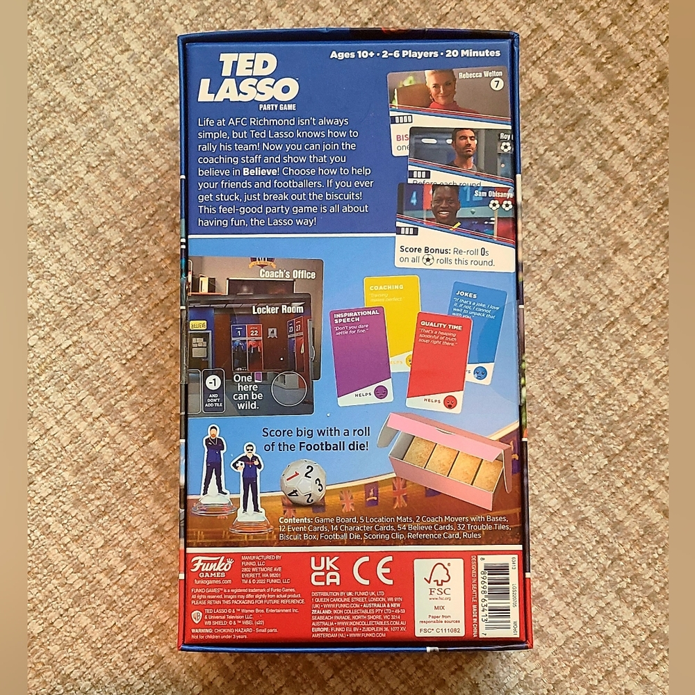 NWT'S- TED LASSO PARTY GAME - I Believe in Believe - Ages 10+ - 2 - 6 Players - Picture 2 of 3